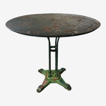 Round garden table cast iron and metal