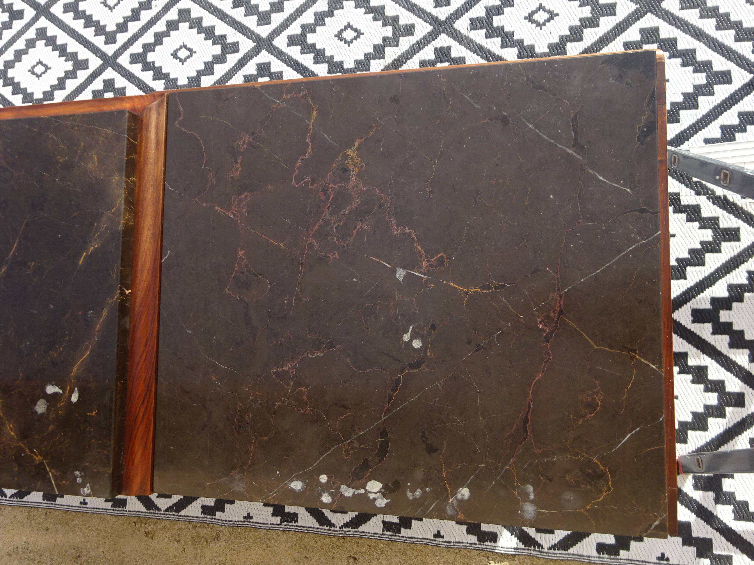 Walnut sideboard with moustache legs