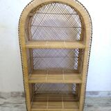 Étagère en osier vintage