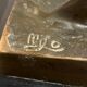 Bronze bull on marble base signed Milo