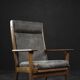 Rare Vintage Mid-Century Danish Modern Armchair Model GE 181 A from Getama