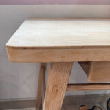 Bedside table 60s scandinavian wooden foot compass