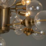 Space Age Brass Candlestick, 1970s, Czechoslovakia