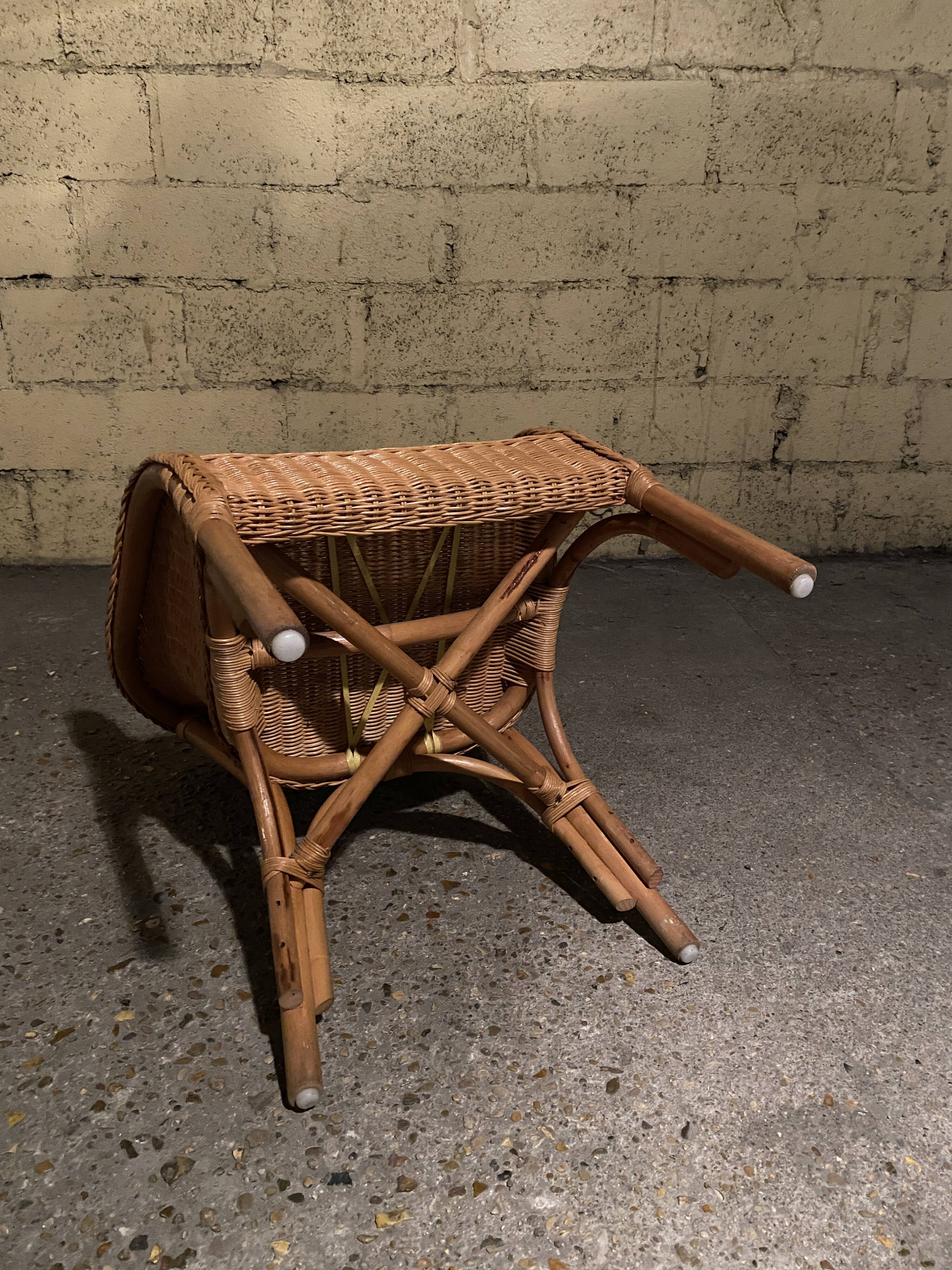 1960s rattan armchair