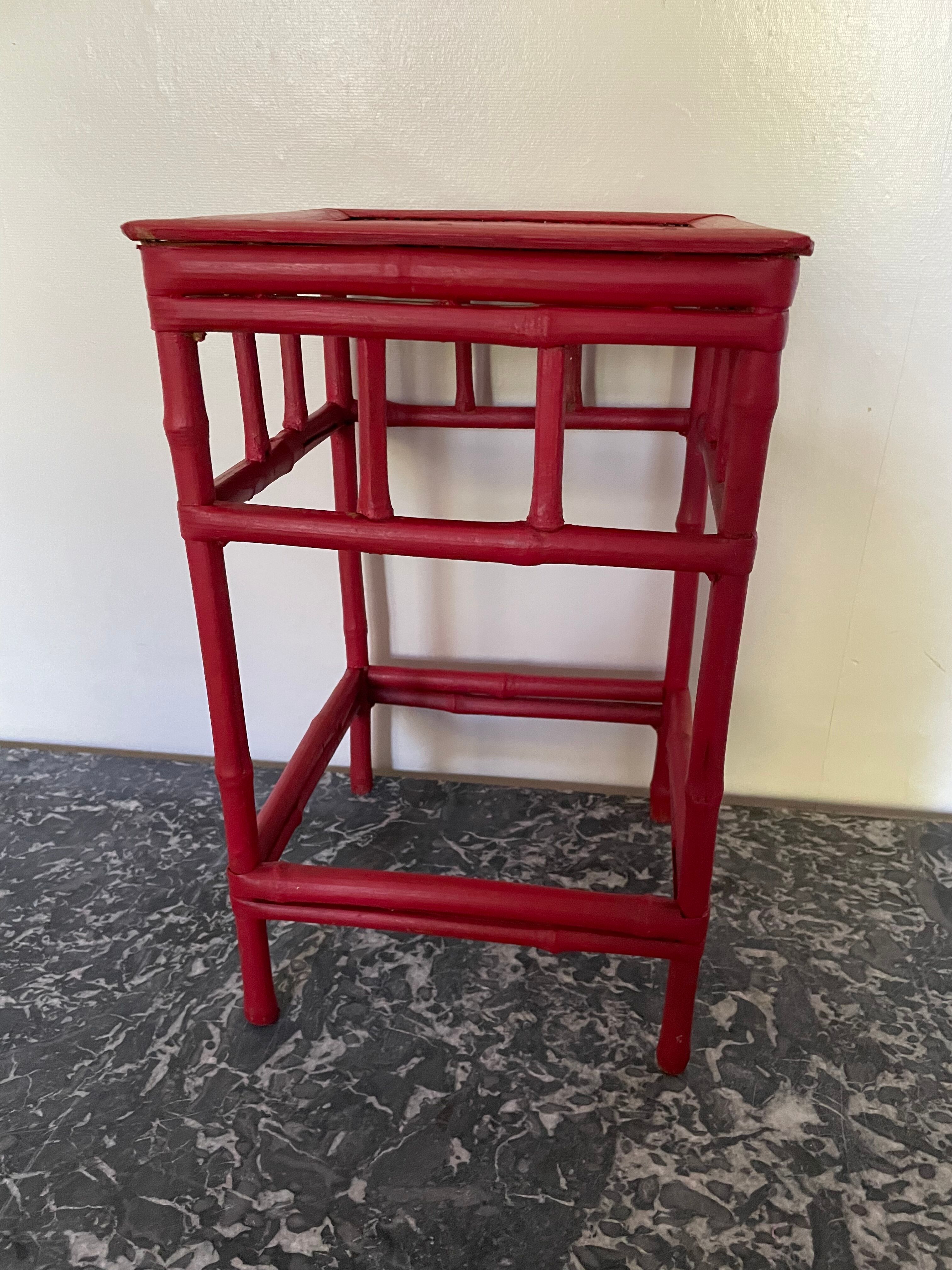 Vintage bamboo stool