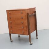 Commode/Chariot des années 60 en noyer