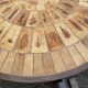 Vintage Roger Capron coffee table, ceramic and herbarium design, 105cm