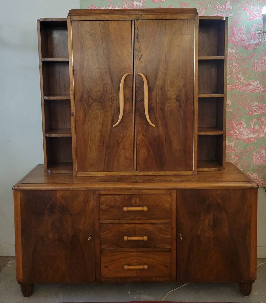 Ensemble bureau et bibliothèque art-déco