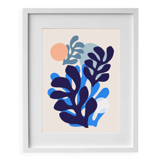 Framed floral collage