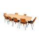 Dining or conference table, Mobilier International, in rosewood and aluminum by Giancarlo PIRETTI - 1970s, for 10 people