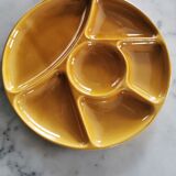 Lot of 6 round plates with Gien France compartments