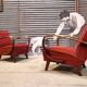 Pair of H 410 armchairs by Jindřich Halabala for Up Zavody