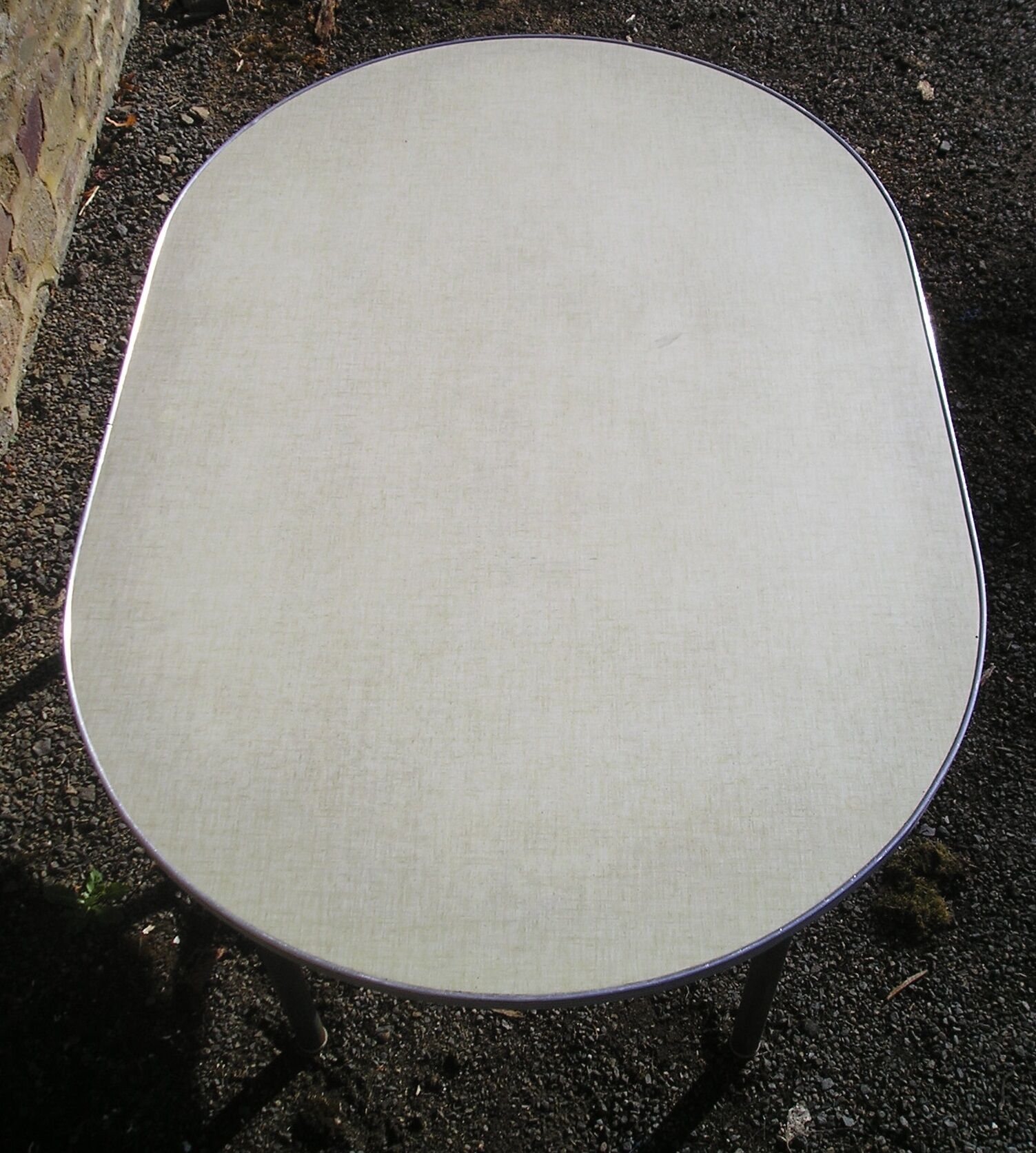 Oval formica coffee table, 70s