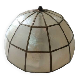 Mother-of-pearl and brass ceiling light