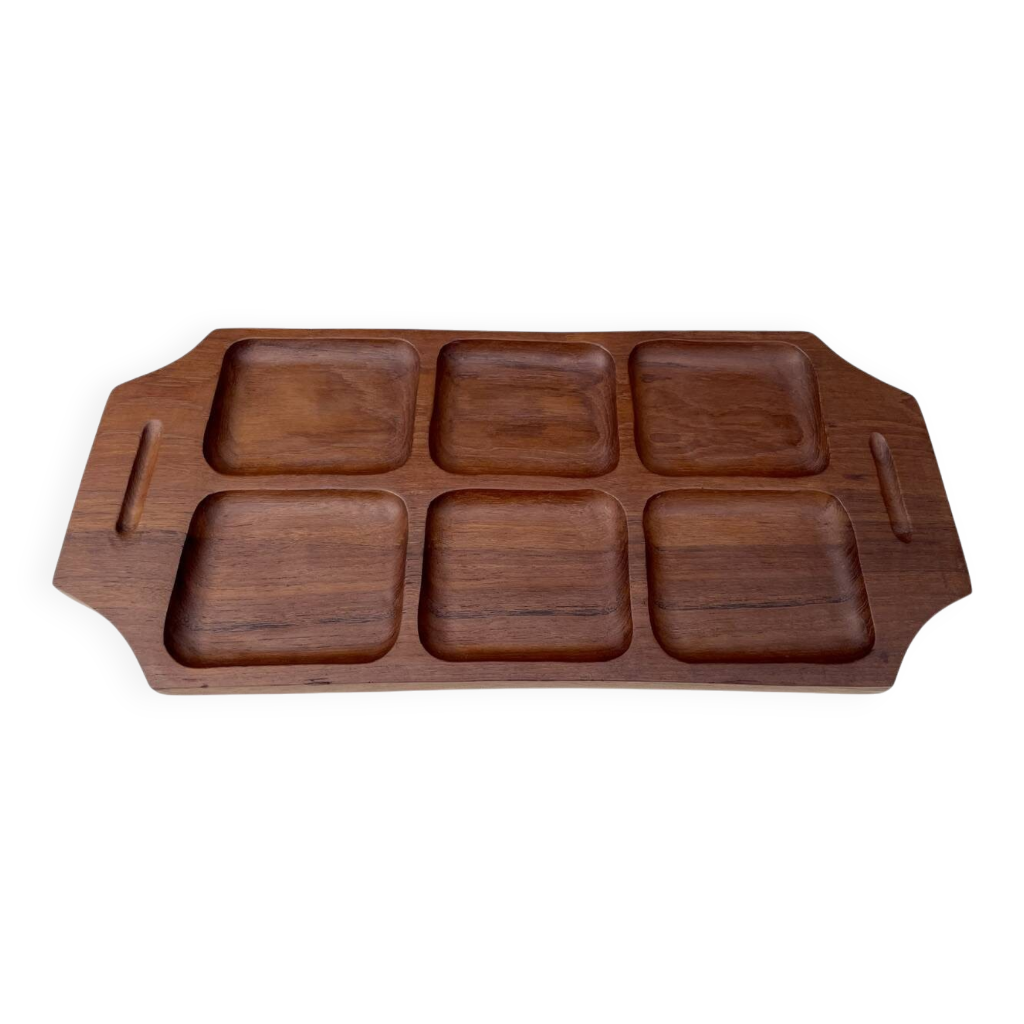 Plateau de service en teck de style scandinave, circa 1960