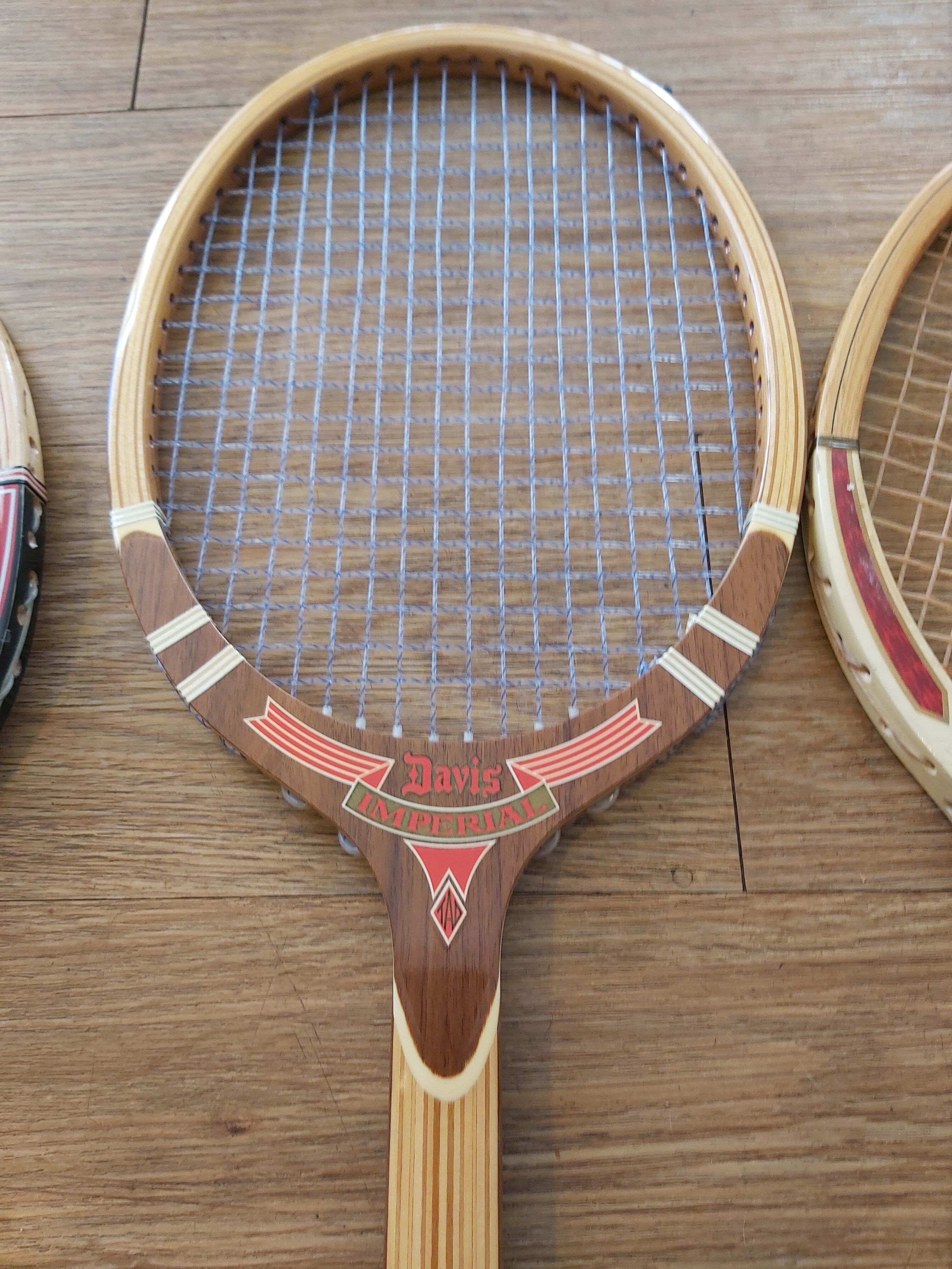 Série de 3 raquettes de tennis années 60