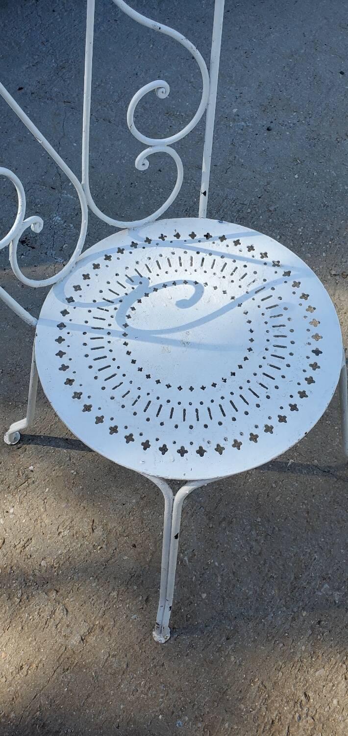 Wrought iron garden furniture