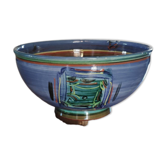 Glazed ceramic salad bowl