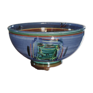 Glazed ceramic salad bowl