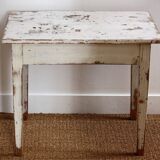 Shabby white side table