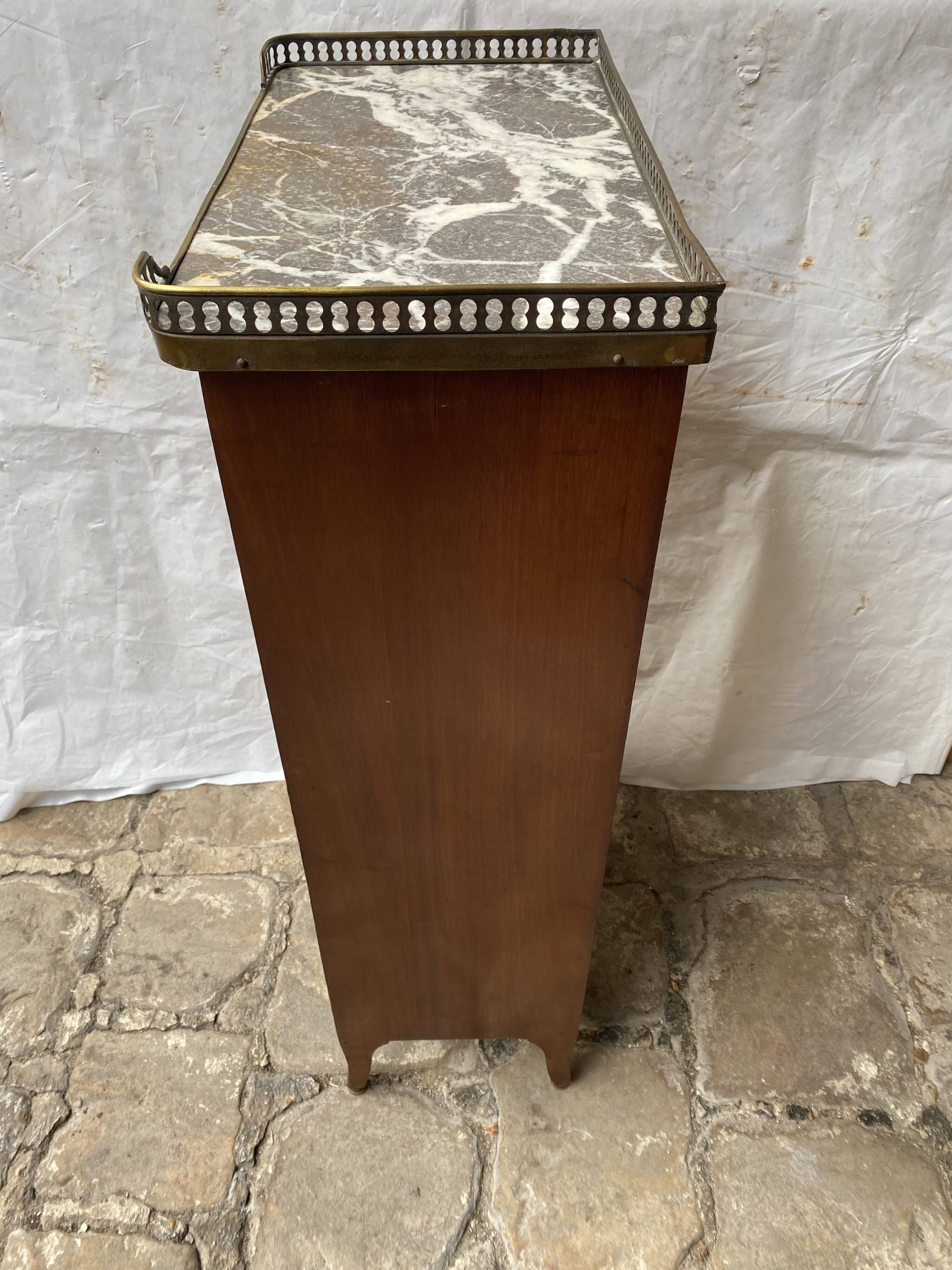 Mahogany and marble desk