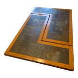Oak and slate coffee table