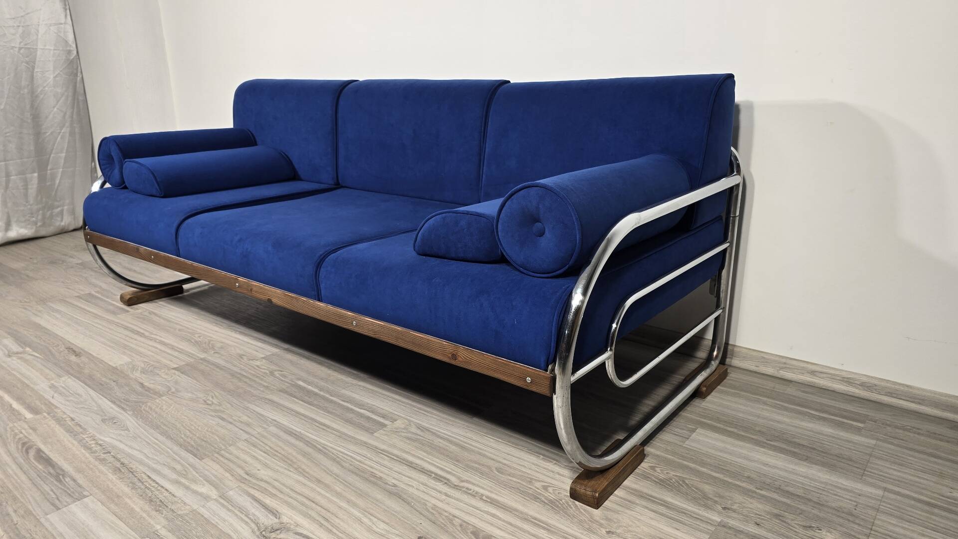 Bauhaus Chrome Sofa by Robert Slezak for Slezak Factories, 1930s