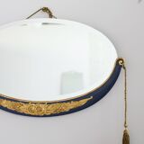 Art deco carved wooden mirror