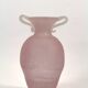 Vase/amphore rose et blanc, Murano Nason