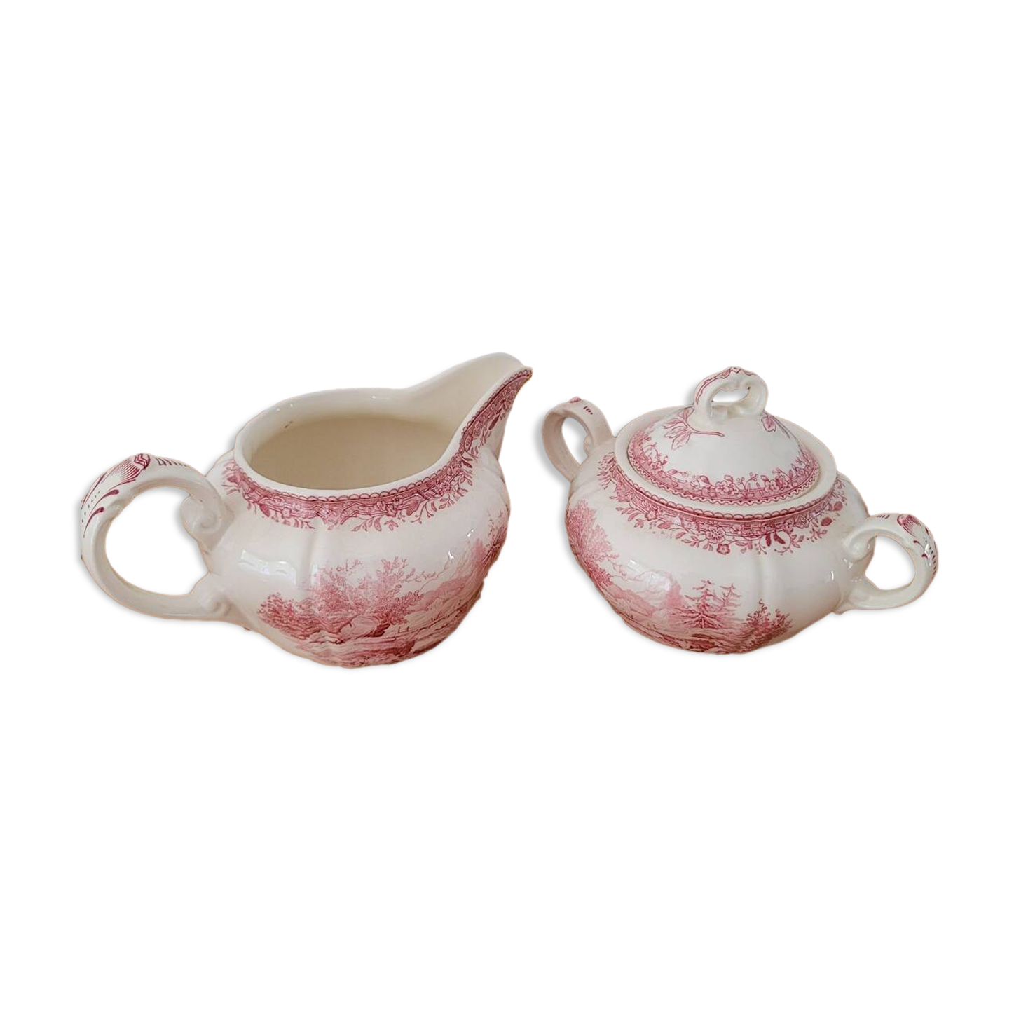 Villeroy Boch Burgenland porcelain, sugar bowl and milk jug