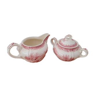 Villeroy Boch Burgenland porcelain, sugar bowl and milk jug