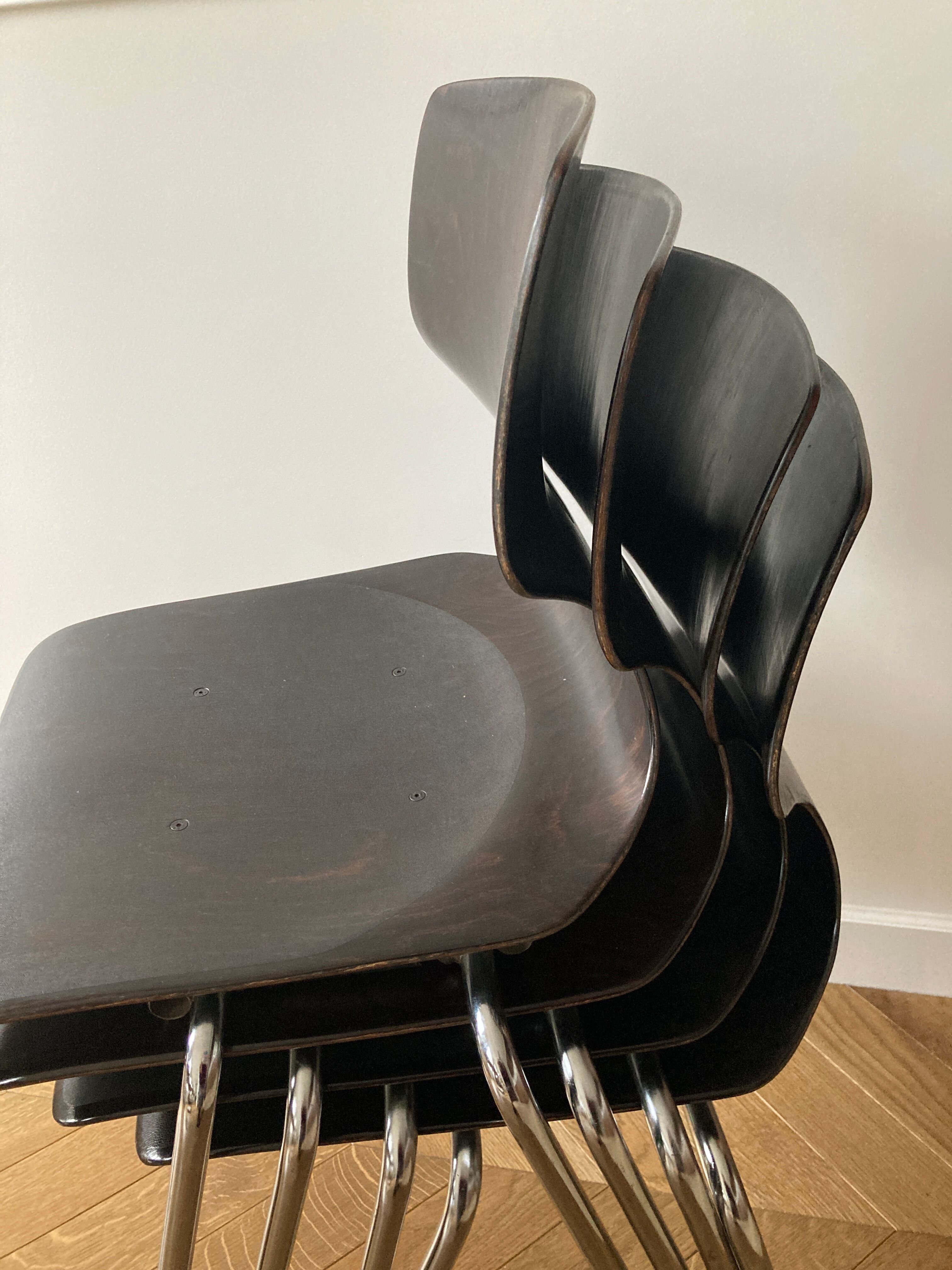 4 chaises Flötotto Pagwood vintage