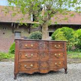 Crossbow Commode In Walnut Louis XV XVIII Eme Century