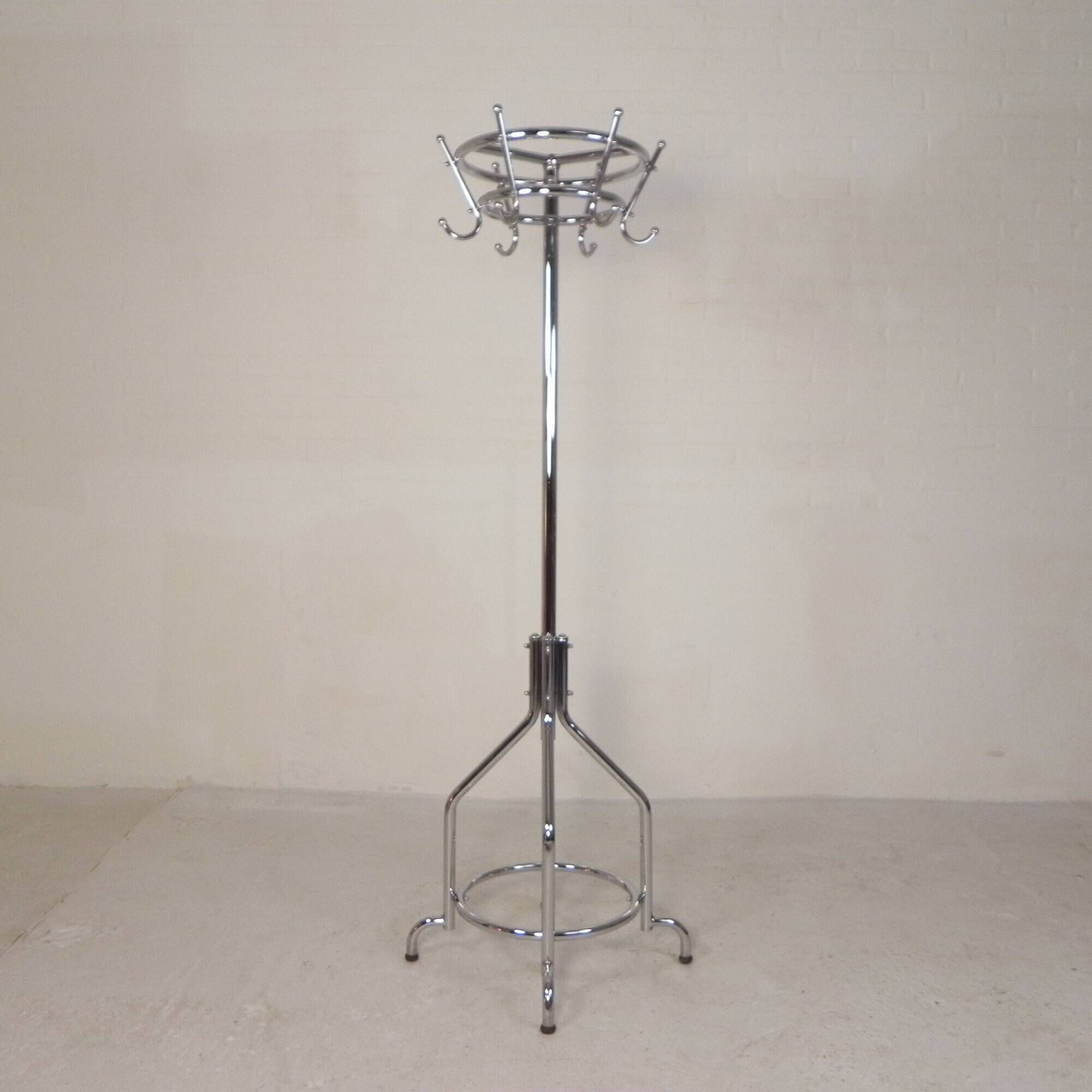 Freestanding Tubax coat rack with 6 double hooks, 1950s