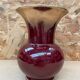 Antique bordeaux red & gold ceramic vase germany vintage