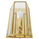 Vintage Hollywood Regency Wall Lamp in Solved Glass and Gold