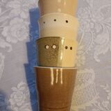 4 Japanese stoneware mugs