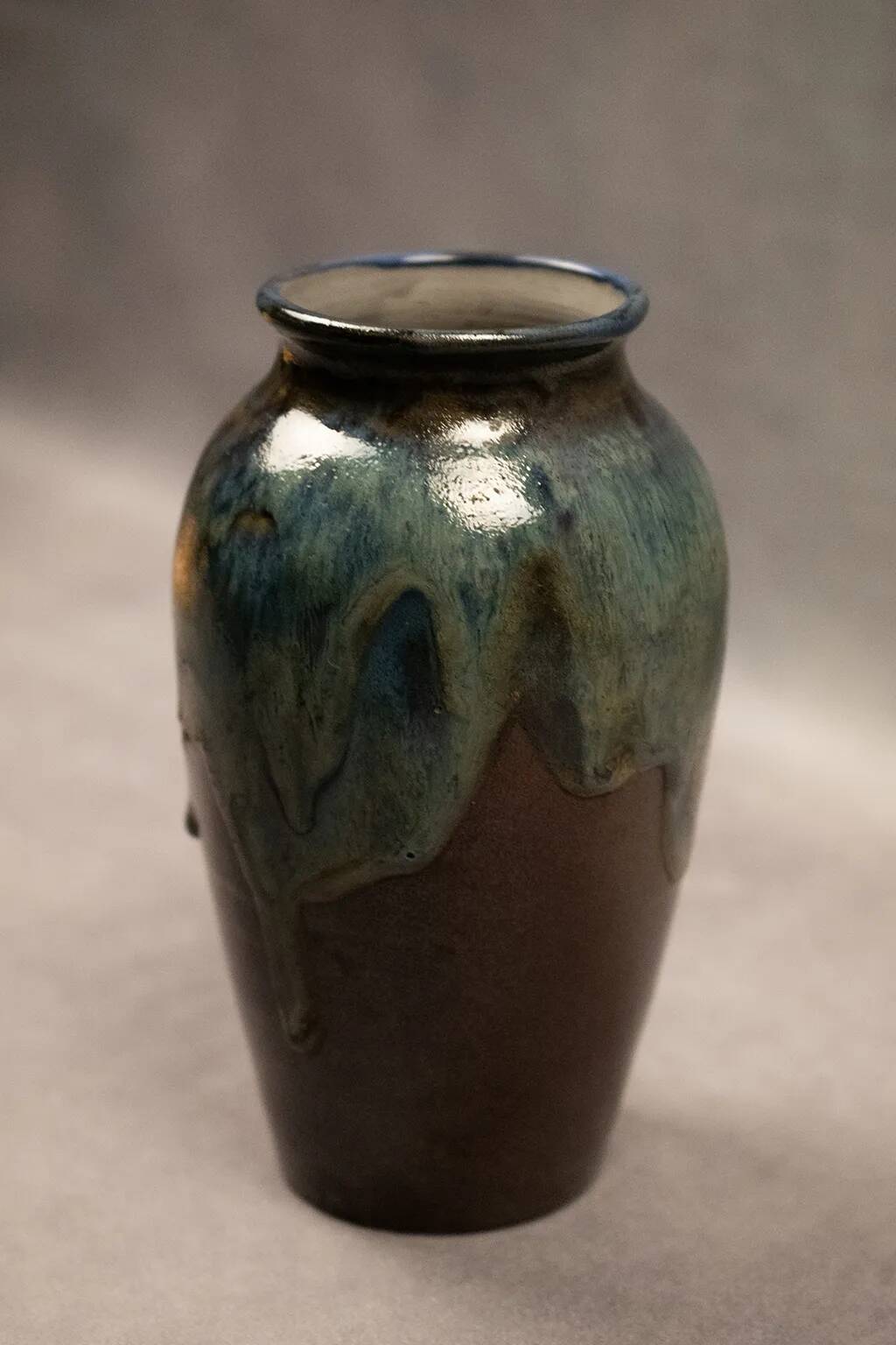 Glazed stoneware vase by Michel & Denise Pointu - Puisaye stoneware, 1950s