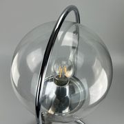 Lampe à boule de table space age design verre métal, 60s 70s