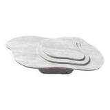 Natural travertine coffee table