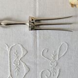 Large antique Christofle serving fork, 30 cm, silver-plated