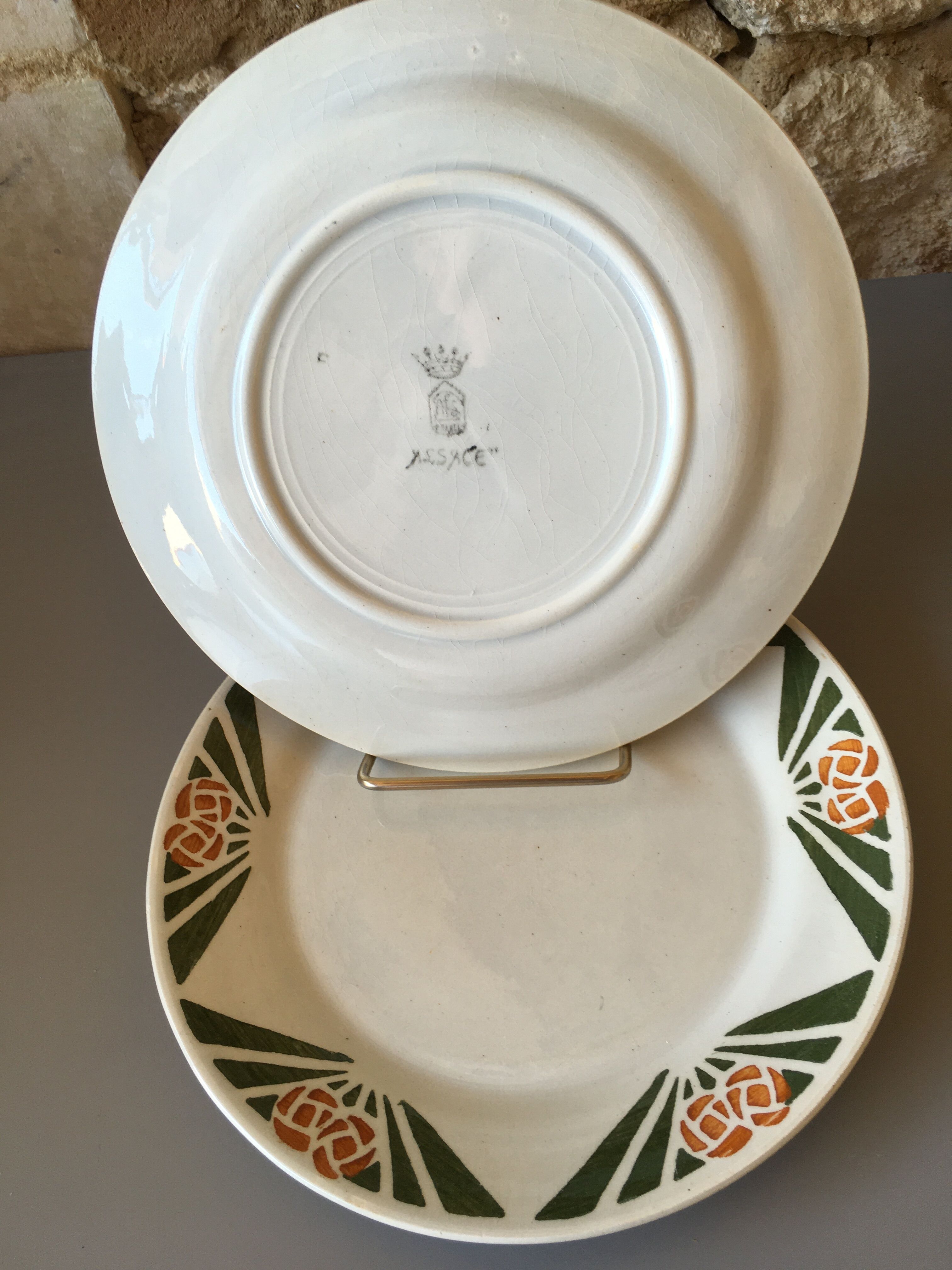 2 flat plates made IN France model Alsace