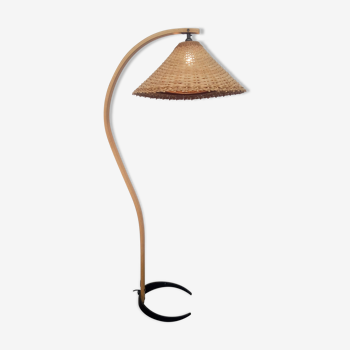 Vintage beech floor lamp by mads cipriani