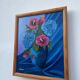Tableau peinture bouquet de fleurs huile sur toile 