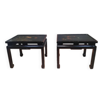 Pair of lacquered sofa ends