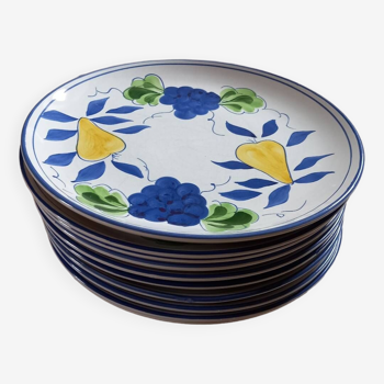 10 assiettes plates vintage