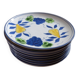 10 vintage dinner plates