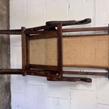 Antique folding chair with weaved seat/back