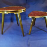 2 vintage 1970s tripod tables