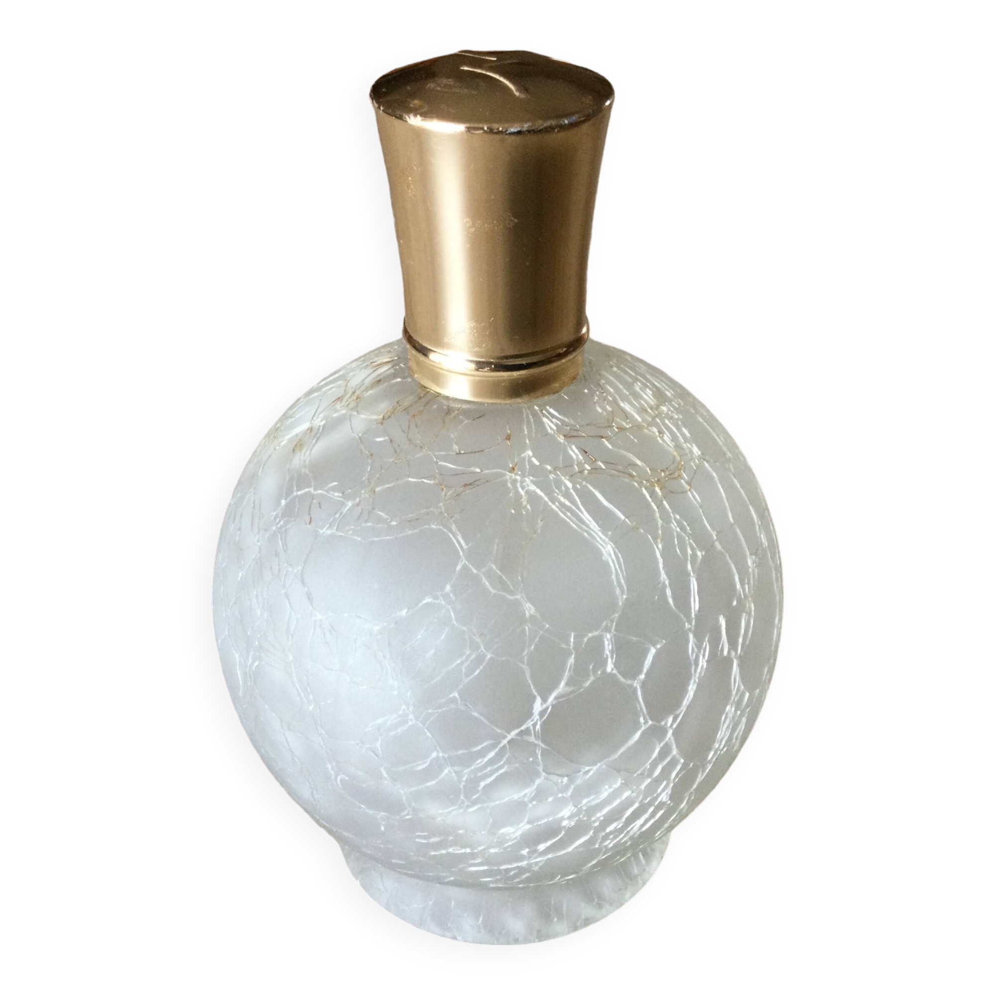 Cracked glass bottle